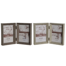 Fotolijsten Home ESPRIT Bruin Beige Kristal polyestyreen Stads 25 x 3 x 18 cm (2 Stuks)