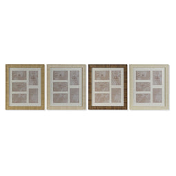 Fotolijsten Home ESPRIT Bruin Beige Natuurlijk Ivoor Kristal polyestyreen Scandinavisch 34 X 2 X...