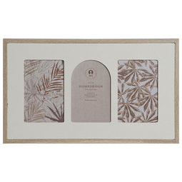 Fotolijsten Home ESPRIT Beige Kristal Hout MDF Scandinavisch 39 X 2 X 24 cm