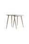 Light&living Bijzettafel S/2 Ø41x49+Ø48x53 cm ZECA taupe marmer+antiek br
