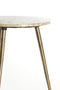 Light&living Bijzettafel S/2 Ø41x49+Ø48x53 cm ZECA taupe marmer+antiek br