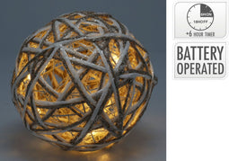 Nampook - Bal led 15 cm grijs kerstversiering