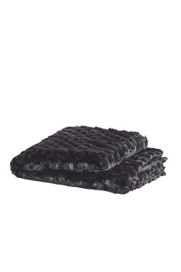 Light&living Plaid 170x130 cm VIENNE velvet zwart