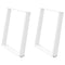 Eettafelpoten 2 st U-vormig 80x(72-73) cm staal wit