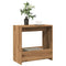 Bijzettafel 50x26x50 cm bewerkt hout artisanaal eikenkleurig