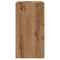 Bijzettafel 50x26x50 cm bewerkt hout artisanaal eikenkleurig