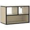 Tv-meubel 60x31x39,5 cm bewerkt hout metaal sonoma eikenkleurig
