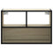 Tv-meubel 60x31x39,5 cm bewerkt hout metaal sonoma eikenkleurig