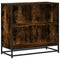 Boekenkast 80x35x76 cm bewerkt hout gerookt eikenkleurig
