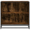 Boekenkast 80x35x76 cm bewerkt hout gerookt eikenkleurig