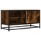 Tv-meubel 80x34,5x40cm bewerkt hout metaal gerookt eikenkleurig