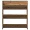 Wandschoenenkast 80x18x90 cm bewerkt hout artisanaal eikenkleur