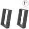 Salontafelpoten 2 st U-vormig 28x(42-43) cm staal antraciet