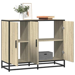 Dressoir 94x35x76 cm bewerkt hout sonoma eikenkleurig