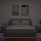 Nachtkastjes met LED's 2st wandgemonteerd artisanaal eikenkleur