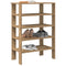 Schoenenrek 61x32x87,5 cm bewerkt hout artisanaal eikenkleur