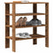 Schoenenrek 61x32x70 cm bewerkt hout oud houtkleurig