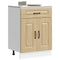 Keuken onderkast Kalmar bewerkt hout sonoma eikenkleurig
