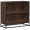 Boekenkast 60x35x76 cm bewerkt hout gerookt eikenkleurig