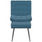 Relaxstoel met voetenbank fluweel blauw