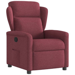 Fauteuil verstelbaar stof wijnrood