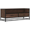 Tv-meubel 100x34,5x40 cm bewerkt hout metaal bruin eikenkleur