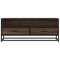 Tv-meubel 100x34,5x40 cm bewerkt hout metaal bruin eikenkleur