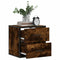 Nachtkastjes 2st wandgemonteerd 40x31x39,5cm gerookt eikenkleur