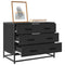 Ladekast 70x41x56 cm bewerkt hout zwart