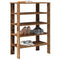 Schoenenrek 61x32x87,5 cm bewerkt hout oud houtkleurig