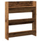 Wandschoenenkast 80x18x90 cm bewerkt hout oud houtkleurig