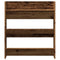 Wandschoenenkast 80x18x90 cm bewerkt hout oud houtkleurig