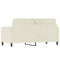 Tweezitsbank 140 cm fluweel crmekleurig