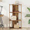 Boekenkast 3-laags 60x30x120 cm bewerkt hout oud houtkleur
