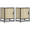 Nachtkastjes 2st 40x31x50cm bewerkt hout en metaal sonoma eiken