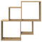 Wandschap 80x15x78,5 cm bewerkt hout artisanaal eikenkleurig