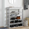Schoenenrek 80x30x98 cm bewerkt hout grijs sonoma