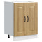Spoelbakonderkast Kalmar 60x46x81,5 cm hout artisanaal eiken