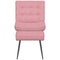 Relaxstoel met voetenbank fluweel roze