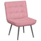 Relaxstoel met voetenbank fluweel roze