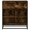 Dressoir 68x35x76 cm bewerkt hout gerookt eikenkleurig