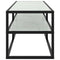 Tv-meubel met wit marmerglas 120x40x40 cm zwart