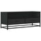 Tv-meubel 100x34,5x40 cm bewerkt hout en metaal zwart