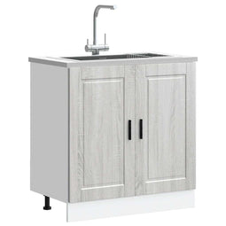 Spoelbakonderkast Porto 80x46x81,5 cm bewerkt hout grijs sonoma