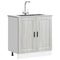 Spoelbakonderkast Porto 80x46x81,5 cm bewerkt hout grijs sonoma