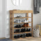 Schoenenrek 80x30x98 cm bewerkt hout artisanaal eikenkleur