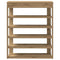 Schoenenrek 80x30x98 cm bewerkt hout artisanaal eikenkleur