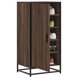Schoenenrek 48x38x97,5 cm bewerkt hout bruin eikenkleurig