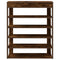 Schoenenrek 80x30x98 cm bewerkt hout gerookt eikenkleurig