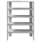 Schoenenrek 61x32x87,5 cm bewerkt hout betongrijs